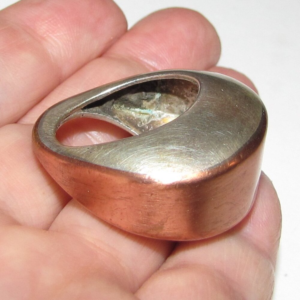 Mid Century Modern Mixed Metal Ring Size 8
